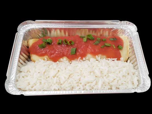 Panqueca à Bolonhesa com Arroz